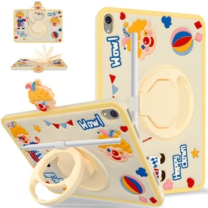 TzoMartico Case for iPad mini 6th Generation 8.3 inch 2021, Shockproof Silicone Soft Kid Case with 360Rotating Stand & Hand-Grip & Pen Holder - Clown TzoMartico Case for iPad mini 6th Generation 8.3 inch 2021, Shockproof Silicone Soft Kid Case with 360Rotating Stand & Hand-Grip & Pen Holder - Clown