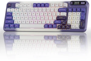 KZZI Z98 Wireless Mechanical Keyboard, Smart Display & Knob, BT5.0/2.4GHz/USB-C, Hot Swappable Custom Keyboard, Pre-lubed Linear Switches, Gasket Mount, RGB Creamy Gaming Keyboard KZZI Z98 Wireless Mechanical Keyboard, Smart Display & Knob, BT5.0/2.4GHz/USB-C, Hot Swappable Custom Keyboard, Pre-lubed Linear Switches, Gasket Mount, RGB Creamy Gaming Keyboard