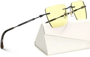 ANYLUV Rimless Oversized Blue Light Glasses for Women/Men, Fashion Blue Light Blocking Glasses with Lightweight Metal Temples ANYLUV Rimless Oversized Blue Light Glasses for Women/Men, Fashion Blue Light Blocking Glasses with Lightweight Metal Temples
