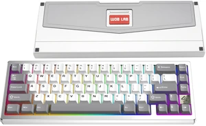 KEEBMONKEY WOBKEY Zen 65 65% Quick Release Wireless Mechanical Keyboard with RGB, CNC Aluminum Case, Hot-Swappable, VIA Support, BT/2.4G/USB-C Gaming Keyboard for Mac/Windows (Ultra Silver) KEEBMONKEY WOBKEY Zen 65 65% Quick Release Wireless Mechanical Keyboard with RGB, CNC Aluminum Case, Hot-Swappable, VIA Support, BT/2.4G/USB-C Gaming Keyboard for Mac/Windows (Ultra Silver)