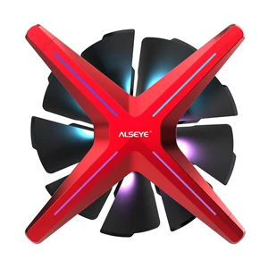 ALSEYE X12 Case Fan ARGB PWM Computer Air Cooling Fan - High Performance Silent Operation 120mm RGB CPU Cooling (Red, Standard Blade) ALSEYE X12 Case Fan ARGB PWM Computer Air Cooling Fan - High Performance Silent Operation 120mm RGB CPU Cooling (Red, Standard Blade)
