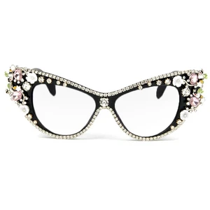 Melrose Diamond Jewelry Farsightedness Glasses Women's Unique Cat Eye Diamond Punk Reading Glasses (black, 2.5) Melrose Diamond Jewelry Farsightedness Glasses Women's Unique Cat Eye Diamond Punk Reading Glasses (black, 2.5)