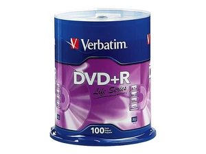 Verbatim Life Series DVD+R Spindle, Pack Of 100 Verbatim Life Series DVD+R Spindle, Pack Of 100