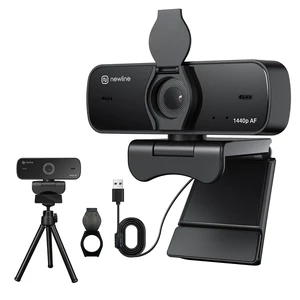 N newline 2.5K Webcam for PC, Auto Focus, Privacy Cover, Tripod Stand, Professional Webcam with Microphone for Conferencing and Streaming N newline 2.5K Webcam for PC, Auto Focus, Privacy Cover, Tripod Stand, Professional Webcam with Microphone for Conferencing and Streaming
