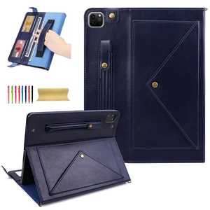 Dteck for iPad Air 13 Inch Case M2 2024/iPad Pro 12.9 Inch Case 2022/2021/2020 with Pencil Holder, Premium PU Leather Business Smart Stand Folio Cover Auto Wake/Sleep Strap Bag Wallet, Blue Dteck for iPad Air 13 Inch Case M2 2024/iPad Pro 12.9 Inch Case 2022/2021/2020 with Pencil Holder, Premium PU Leather Business Smart Stand Folio Cover Auto Wake/Sleep Strap Bag Wallet, Blue