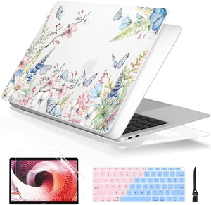 Batianda LumiArt Case for MacBook Air 13 inch 2018-2020, Elegant Flowers Batianda LumiArt Case for MacBook Air 13 inch 2018-2020, Elegant Flowers