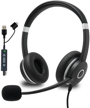 Spracht USB Wired Headphones for Work, WorkIT! Dual Ear Computer Headset with Microphone, USB A & USB C Head Sets, Comfortable Wired Headphones with Microphone for Work, Online, Office Spracht USB Wired Headphones for Work, WorkIT! Dual Ear Computer Headset with Microphone, USB A & USB C Head Sets, Comfortable Wired Headphones with Microphone for Work, Online, Office