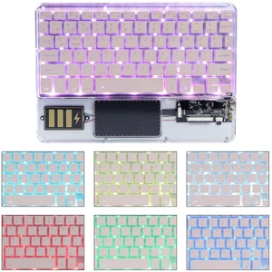 Justdfine Ultra-Slim Bluetooth Keyboard 7 Colors Backlit Portable Mini Wireless Keyboard Rechargeable for Apple iPad iPhone Samsung Tablet Phone Smartphone iOS Android Windows-Transparent Justdfine Ultra-Slim Bluetooth Keyboard 7 Colors Backlit Portable Mini Wireless Keyboard Rechargeable for Apple iPad iPhone Samsung Tablet Phone Smartphone iOS Android Windows-Transparent