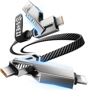 SHEZI [Apple MFi Certified 4-in-1 USB C Cable 60W 3FT Fast Charging Cords SHEZI [Apple MFi Certified 4-in-1 USB C Cable 60W 3FT Fast Charging Cords