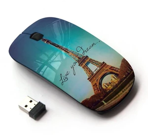 Graphic4You Live Your Dreams Paris Eiffel Tower Ergonomic Wireless Mouse with Nano Receiver Graphic4You Live Your Dreams Paris Eiffel Tower Ergonomic Wireless Mouse with Nano Receiver