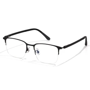 ZanyLen Blue Light Blocking Glasses Men Computer Gaming Glasses Rectangle Metal Semi-rimless Black Frame Anti Glare/UV400 Clear Lens ZanyLen Blue Light Blocking Glasses Men Computer Gaming Glasses Rectangle Metal Semi-rimless Black Frame Anti Glare/UV400 Clear Lens
