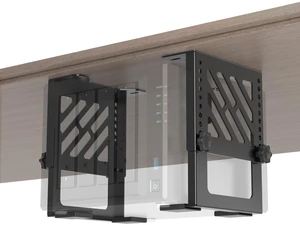 Metal Under Desk Mount for NAS Adjustable Mounting Bracket for Desktop NAS 1/2/4 Bay Network Attached Storage Under Desk Holder for NAS/Small PC/SFF Desktop Tower/CPU/UPS and More with Cable Ties Metal Under Desk Mount for NAS Adjustable Mounting Bracket for Desktop NAS 1/2/4 Bay Network Attached Storage Under Desk Holder for NAS/Small PC/SFF Desktop Tower/CPU/UPS and More with Cable Ties