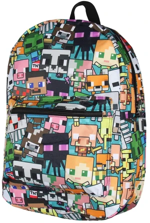 Bioworld Minecraft Backpack Multi Character Chibi Video Game School Laptop Travel Backpack 17" Bioworld Minecraft Backpack Multi Character Chibi Video Game School Laptop Travel Backpack 17"