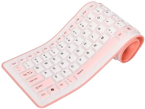 103-Key Foldable Silicone Keyboard, Wired USB, Silent, Soft Touch, Roll-up for PC & Laptops 103-Key Foldable Silicone Keyboard, Wired USB, Silent, Soft Touch, Roll-up for PC & Laptops