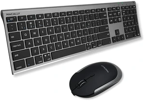 Macally Premium Bluetooth Keyboard and Mouse for Mac ^^ Compatible Wireless Apple Keyboard and Mouse Combo (110 Keys Multi-Device Rechargeable) for MacBook Pro/Air and iMac - Space Gray Macally Premium Bluetooth Keyboard and Mouse for Mac ^^ Compatible Wireless Apple Keyboard and Mouse Combo (110 Keys Multi-Device Rechargeable) for MacBook Pro/Air and iMac - Space Gray