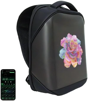 MYKYLIN LED Backpack Waterproof, 96 * 128 Pixel, Customizable Images, Black MYKYLIN LED Backpack Waterproof, 96 * 128 Pixel, Customizable Images, Black