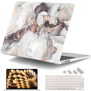 DONGKE Compatible with M5 MacBook Air 15 inch Case 2026 2025-2023 A3448 A3241 A3114 A2941 M4 M3 M2 Liquid Retina Display Touch ID, Protective Hard Shell Cover & Keyboard Skin - Abstract Marble DONGKE Compatible with M5 MacBook Air 15 inch Case 2026 2025-2023 A3448 A3241 A3114 A2941 M4 M3 M2 Liquid Retina Display Touch ID, Protective Hard Shell Cover & Keyboard Skin - Abstract Marble