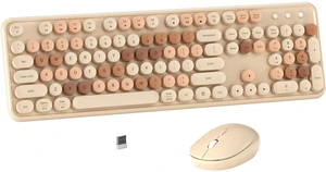 MPTOG Wireless Computer Keyboard and Mouse Combo (Milk-Tea Colorful) MPTOG Wireless Computer Keyboard and Mouse Combo (Milk-Tea Colorful)