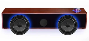 Wood Computer Speakers for Desktop, Mini Sound Bar Speaker with Stereo Sound, USB Powered Small PC Speakers, with Volume Knob, 3.5mm AUX Plug & , Plug and Play Wood Computer Speakers for Desktop, Mini Sound Bar Speaker with Stereo Sound, USB Powered Small PC Speakers, with Volume Knob, 3.5mm AUX Plug & , Plug and Play