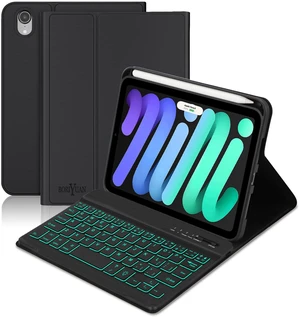 BORIYUAN iPad mini 7th Gen 2024 (A17 Pro) & iPad mini 6 Keyboard Case 2021, Detachable Wireless Keyboard, 7 Color Backlit, Slim Folio Cover with Pencil Holder for iPad mini 7th/6th Gen 8.3 inch BORIYUAN iPad mini 7th Gen 2024 (A17 Pro) & iPad mini 6 Keyboard Case 2021, Detachable Wireless Keyboard, 7 Color Backlit, Slim Folio Cover with Pencil Holder for iPad mini 7th/6th Gen 8.3 inch