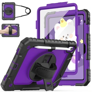 Cantis Case for iPad 11-inch (A16) 2025/ iPad 10th Generation 2022 (10.9 inch) with Screen Protector, 11th Case with 360 Degree Rotating Stand/Shoulder Strap/Pencil Holder, Black+Dark Purple Cantis Case for iPad 11-inch (A16) 2025/ iPad 10th Generation 2022 (10.9 inch) with Screen Protector, 11th Case with 360 Degree Rotating Stand/Shoulder Strap/Pencil Holder, Black+Dark Purple