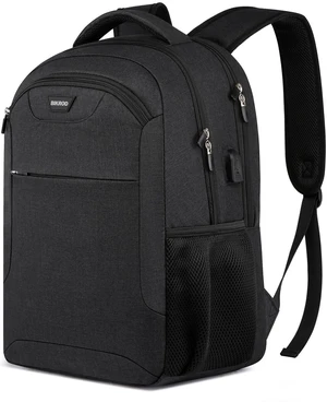 BIKROD Backpack for Men and Women, School Backpack for Boys, Water Resistant Business Travel Laptop Back Pack Fit 15.6 Inch Laptop with USB Charging Port, Black BIKROD Backpack for Men and Women, School Backpack for Boys, Water Resistant Business Travel Laptop Back Pack Fit 15.6 Inch Laptop with USB Charging Port, Black