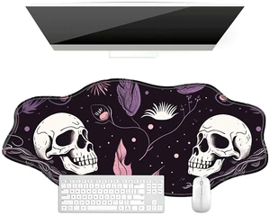 BFDHGQZC Large Desk Mat Mouse Pad 35.4x15.75,Raven Skulls BFDHGQZC Large Desk Mat Mouse Pad 35.4x15.75,Raven Skulls