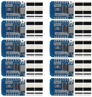 AITRIP 10pcs Development Board D1 MINI Type-C USB NodeMcu Mini Wireless D1 Module for ESP8266 ESP-12F 4M Bytes WLAN WiFi Internet Development Board Compatible with Arduino AITRIP 10pcs Development Board D1 MINI Type-C USB NodeMcu Mini Wireless D1 Module for ESP8266 ESP-12F 4M Bytes WLAN WiFi Internet Development Board Compatible with Arduino