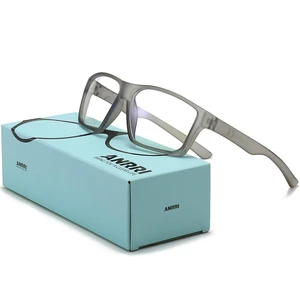 ANRRI Blue Light Glasses for Men Gaming Computer Gamer Glasses Anti Eyestrain UV Protection Glasses Clear Grey Frame ANRRI Blue Light Glasses for Men Gaming Computer Gamer Glasses Anti Eyestrain UV Protection Glasses Clear Grey Frame