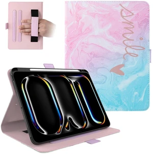Dteck for iPad Pro 11" (M4/M5) 2024/2025 Release Smart Folio Case with Adjustable Stand/Auto Sleep Wake/Pencil Holder/Hand Strap/Magnetic Strap Closure, PU Leather Protective Cute Cover, Pink Green Dteck for iPad Pro 11" (M4/M5) 2024/2025 Release Smart Folio Case with Adjustable Stand/Auto Sleep Wake/Pencil Holder/Hand Strap/Magnetic Strap Closure, PU Leather Protective Cute Cover, Pink Green