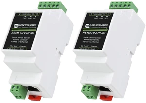 Waveshare Industrial Serial Server RS485 to RJ45 Ethernet TCP/IP to Serial Module Support Rail-Mount Modbus Gateway-2PCS Waveshare Industrial Serial Server RS485 to RJ45 Ethernet TCP/IP to Serial Module Support Rail-Mount Modbus Gateway-2PCS