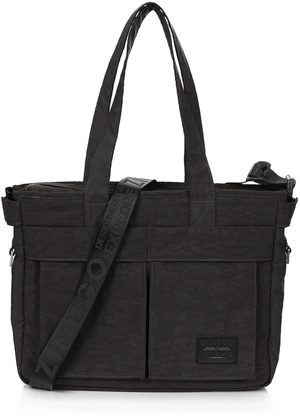 ZIMEGO Stylish Casual Business Laptop Tote Bag Durable Travel Crossbody Shoulder Bag, Black ZIMEGO Stylish Casual Business Laptop Tote Bag Durable Travel Crossbody Shoulder Bag, Black