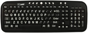EZSee by DC - USB Wired Large Print Keyboard - White Letters on Black Keys - Perfect for Seniors and People with Bad Eye Sight Visually Impaired, Low Vision, Low Light, EZSee by DC - USB Wired Large Print Keyboard - White Letters on Black Keys - Perfect for Seniors and People with Bad Eye Sight Visually Impaired, Low Vision, Low Light,
