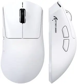ATTACK SHARK V8 Wireless Gaming Mouse, 59g Lightweight BT/2.4G Wireless/Wired Mouse, PixArt PAW3950MAX Gaming Sensor, 8K Polling,42000 DPI,Coiled Cable,Office Mice for PC/Win/Mac(White) ATTACK SHARK V8 Wireless Gaming Mouse, 59g Lightweight BT/2.4G Wireless/Wired Mouse, PixArt PAW3950MAX Gaming Sensor, 8K Polling,42000 DPI,Coiled Cable,Office Mice for PC/Win/Mac(White)