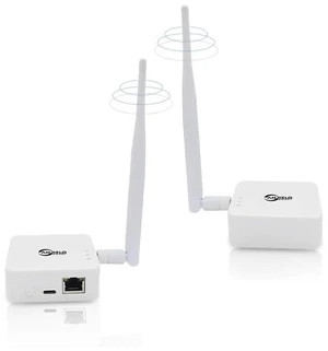 Wireless Bridge,2.4G Point to Point Outdoor 1KM Long Range WiFi Bridges for PtP/PtMP with High Gain Antenna, Type-C Adapter, 2 RJ45 Ethernet Port, 2 Pack (White) Wireless Bridge,2.4G Point to Point Outdoor 1KM Long Range WiFi Bridges for PtP/PtMP with High Gain Antenna, Type-C Adapter, 2 RJ45 Ethernet Port, 2 Pack (White)