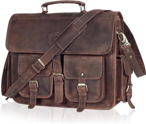 cuero Leather Messenger Bag for Men, 16 Inch Laptop Crossbody, Vintage Handmade Leather Shoulder Satchel Bag for Men, Full Grain Business Briefcase for Office/Work/Travel - Dusky Brown cuero Leather Messenger Bag for Men, 16 Inch Laptop Crossbody, Vintage Handmade Leather Shoulder Satchel Bag for Men, Full Grain Business Briefcase for Office/Work/Travel - Dusky Brown