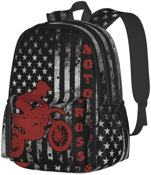 famliihw American Flag Motocross Backpack Laptop Backpacks Multipurpose Daypack For Men Women Travel Hiking famliihw American Flag Motocross Backpack Laptop Backpacks Multipurpose Daypack For Men Women Travel Hiking
