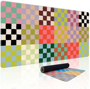 Baziabbo Checkered Desk Mat,XXL Extended Big Mouse Pad,Gaming Mousepad with Stitched Edge,Non-Slip Rubber Base Keyboard Desk Pad for Home Office Study Game Baziabbo Checkered Desk Mat,XXL Extended Big Mouse Pad,Gaming Mousepad with Stitched Edge,Non-Slip Rubber Base Keyboard Desk Pad for Home Office Study Game
