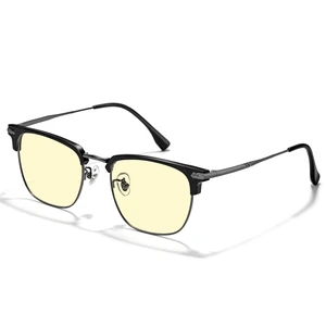 ZanyLen Blue Light Glasses ^^ Men Browline Gaming Glasses ^^ Anti Eye Strain & Migraine Blue Blocker Eyeglasses ZanyLen Blue Light Glasses ^^ Men Browline Gaming Glasses ^^ Anti Eye Strain & Migraine Blue Blocker Eyeglasses