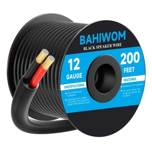 BAHIWOM Outdoor Speaker Wire 12 Gauge 200FT CL3 Rated CCA Speaker Cable BAHIWOM Outdoor Speaker Wire 12 Gauge 200FT CL3 Rated CCA Speaker Cable