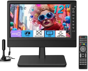Feihe 12 Inch Small TV, Portable TV with HD Display, Antenna,HDMI,AV,USB Ports, Built-in Digital Tuner and Compact Design for Kitchen, RV, and Travel Feihe 12 Inch Small TV, Portable TV with HD Display, Antenna,HDMI,AV,USB Ports, Built-in Digital Tuner and Compact Design for Kitchen, RV, and Travel