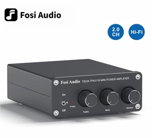 Fosi Audio TB10A 2 Channel Stereo Audio Amplifier Receiver Mini Hi-Fi Class D Integrated Amp 2.0CH for Home Speakers 100W x 2 with Bass and Treble Control TPA3116(with Power Supply) Fosi Audio TB10A 2 Channel Stereo Audio Amplifier Receiver Mini Hi-Fi Class D Integrated Amp 2.0CH for Home Speakers 100W x 2 with Bass and Treble Control TPA3116(with Power Supply)