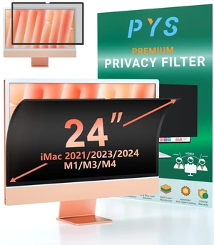 PYS Privacy Screen for iMac 24 Inch 2021/2023/2024 (M1/M3/M4 chip), Reusable & Removable, Privacy Filter for iMac All-in-One Desktop Computer and Anti-Glare Protector PYS Privacy Screen for iMac 24 Inch 2021/2023/2024 (M1/M3/M4 chip), Reusable & Removable, Privacy Filter for iMac All-in-One Desktop Computer and Anti-Glare Protector