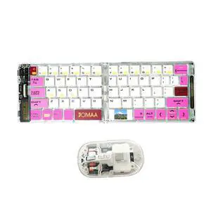 Foldable Keyboard and Mouse,Wireless Folding Bluetooth Keyboard and Mouse Combo,Ultra Slim,Rechargeable,Silent,Portable Travel Keyboard for Laptop,Tablet,Phone,Windows, iOS, Android,and macOS ( Foldable Keyboard and Mouse,Wireless Folding Bluetooth Keyboard and Mouse Combo,Ultra Slim,Rechargeable,Silent,Portable Travel Keyboard for Laptop,Tablet,Phone,Windows, iOS, Android,and macOS (