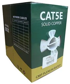 Cat5e Plenum Solid Copper UTP CMP 24AWG Ethernet Cable Cat5e Plenum Solid Copper UTP CMP 24AWG Ethernet Cable