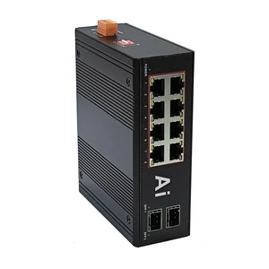 Industrial Gigabit Ethernet Switch 8 RJ45 + 2 SFP Din Rail Network Switch Industrial Gigabit Ethernet Switch 8 RJ45 + 2 SFP Din Rail Network Switch
