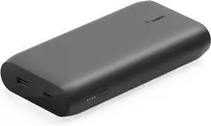Belkin Portable Charger - USB-C Cable Included - USB C Power Bank PD 20000 mAh, iPhone Charger Fast Charging Apple iPhone 16, iPad Pro, Samsung Galaxy S25, Nintendo Switch 2 & More - Black