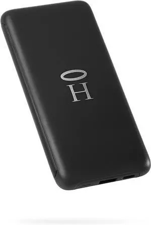 HALO RapidPack Portable Power Bank Pocket Cell Phone Charger, USB-C, USB-A for iPhone, Samsung Galaxy and More, Black/10K mAh