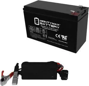 Mighty Max Battery 12V 7.2AH Replaces Taurus 20k Online UPS System + 12V 1Amp Charger