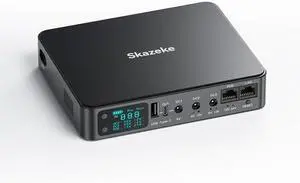 Digital Display Mini UPS, 10400mAh Uninterruptible Power Supply with DC Output USB DC 5V/3.6A5, 9V/12V/2A, POE15/24V, Power Supply Battery Backup for Router, Modem, Security Camera, Breast Pump